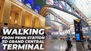 Walking NYC  Penn Station to Times Square amp Grand Central Terminal July 2021 [upl. by Taro]