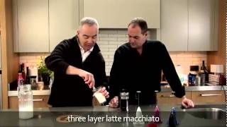 aerolatte  milk frother makes three layer caffè latte macchiato [upl. by Gabriel]