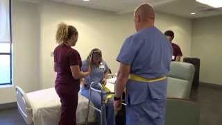 Physical Therapy Transfer Training  How To Transfer From Wheelchair To Bed [upl. by Nylecyoj]