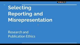 Selective Reporting and Misrepresentation of data Research and Publication ethics Phd coursework [upl. by Kerry]