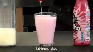 How to make a fat free milkshake using an aerolatte milk frother [upl. by Cohligan730]