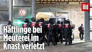 Gefängnismeuterei Polizei stürmt Knast in Thüringen  JVA Untermaßfeld [upl. by Wolsniw]